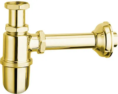 Obrázek produktu pro Umyvadlový sifon RETRO 5/4", odtok 32 mm, zlatý 9595 - Sapho