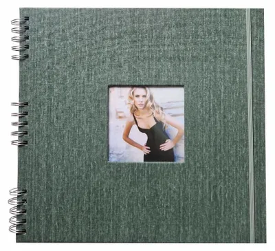 Obrázek produktu pro Spirálové fotoalbum na růžky 30x30/40s. CANVAS zelené