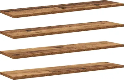 Produktbild von vidaXL Regalbrett 4 pcs Braun 80 x 20 x 1,5 cm Holzwerkstoff