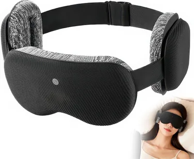 Produktbild von Bluetooth Musik-Schlafmaske mit Weißrausch-Modus, ergonomischem 3D-Design, Type-C Aufladung, Modell FS201, Schwarz