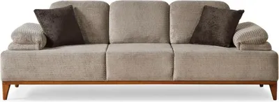 Immagine prodotto di Divano a tre posti Divano in tessuto a 3 posti divano imbottito divano beige moderno