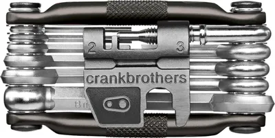 Zdjęcie produktu dla Crankbrothers M17, Narzędzie rowerowe, Narzędzie wielofunkcyjne do rowerów, Czarny, Srebrny, 9, 10, 11, 12, Klucz sześciokątny, Klucz do szprych, Klucz Torx, T25