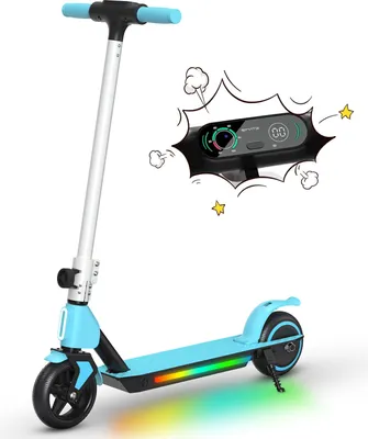 Produktbild von Elektroroller Kinder Mit LCD-Anzeige, Schutzhülle, 3 Geschwindigkeitsstufen, 8KM Reichweite, Klappbar E Scooter Für kinder 6-12 Elektroscooter Blau