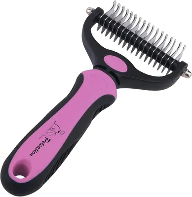 Produktbild von Petsation [Das Original] Unterwollbürste Hundebürste Katzenbürste für langhaar Unterwollkamm entfernt Unterwolle & Verfilzungen Massageffekt
