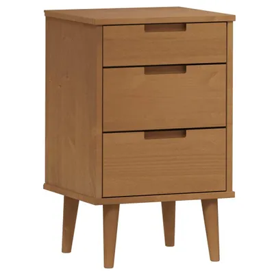 Produktbild von Nachttisch MOLDE Braun 40x35x65 cm Massivholz Kiefer