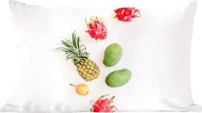 Produktbild von MuchoWow® Zierkissen Sofakissen Wohnzimmer Dekokissen 50x30 cm Obst - Tropisch - Ananas - Wohnzimmerdekoration - Polster mit Photo
