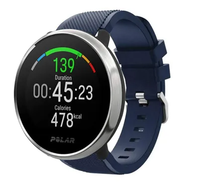 Produktbild von Strap-it Polar Ignite Twill Silikonarmband (Dunkelblau)