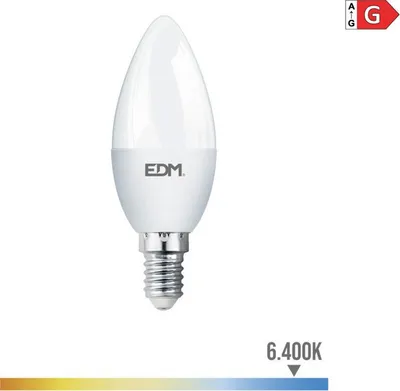 Image de Ampoule Bougie Led E14 Lumière Froide 6400k, Faible Consommation - Edm