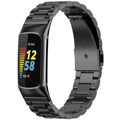 Produktbild von imoshion Edelstahlarmband für Fitbit Charge 5 - Schwarz