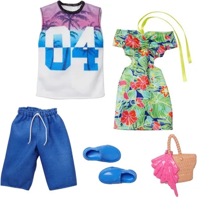Produktbild von Sommer Style | Garderoben Set | Barbie & Ken Puppen-Kleidung | Mattel