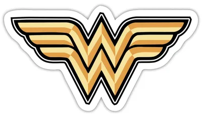 Produktbild von Spreadshirt DC Comics Wonder Woman Logo Original Sticker Aufkleber, 10 x 10 cm, Mattweiß