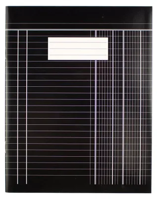 Productafbeelding van Boekhoudschrift Kangaro 40 bladzijden, 165x210mm zwart, 70 grams chloorvrij papier