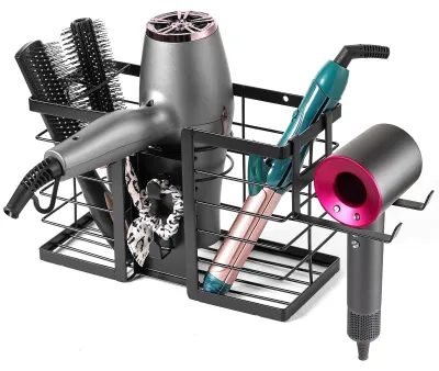Produktbild von Wandhalterung für Haartrockner und Stylingtools, Schwarz