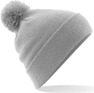 Produktbild von Beechfield B426 | Original Pom Pom Beanie Wintermütze - Farbe: Light Grey - Größe: One Size