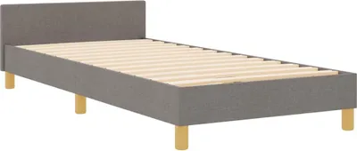 Zdjęcie produktu dla Łóżko Tapicerowane 90x200 Szare Rama Łóżka do Sypialni Jednoosobowe