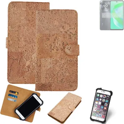 Produktbild von K-S-Trade Hülle kompatibel mit Infinix Smart 8 Pro  Kork Handyhülle Cover  Schutzhülle TPU Case Bumper in Hellbraun, (1x)