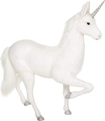 Produktbild von Dekofigur Einhorn, stehend, mit den Maßen 92 cm Höhe und 80 cm Breite