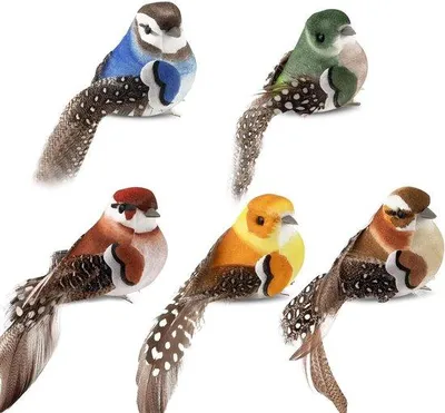 Produktbild von Bunte Dekorationsvögel Schmuck für Weihnachten