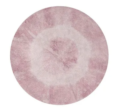 Produktbild von Runder Baumwollteppich mit Farbverlauf - Vintage Rosa - 150 Ø