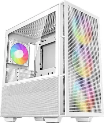 Produktbild von PC Gehäuse, DEEPCOOL CH560 (Weiß), Midi-Tower, E-ATX, 3x 140mm A-RGB Lüfter, Tempered Glass