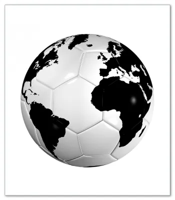 Produktbild von Wallario Herdabdeckplatte aus Glas, Größe 52 x 60 cm 1-teilig, Motiv Planet Fußball