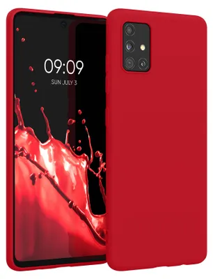Produktbild von kwmobile Handyhülle für Samsung Galaxy A51 Hülle - TPU Case - Kabelloses Laden - Schutzhülle Cover in Klassisch Rot