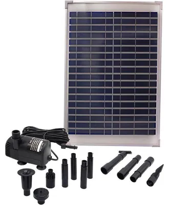 Obrázok produktu pre Čerpadlo do fontány UBBINK SolarMax 1000 Výkon 1350 l/h 18 V 580 mA solárny panel Vulkan trysky a zvon