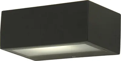 Zdjęcie produktu dla Kinkiet zewnętrzny GEMINI ciemny szary 1xE27x40W aluminium wym:7x17x11,1cm IP44 Lutec