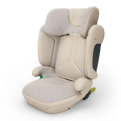 A child car seat shown from a three-quarter front angle on a white background.