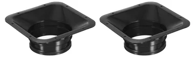Kanalanschlussflansch 2 Stk. PP 101/105 mm schwarz