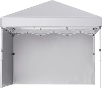 Produktbild von Faltpavillon, 2 Seitenwände, höhenverstellbar, mit Transporttasche, rostfreies Stahlgestell, 3x3 m, Weiß