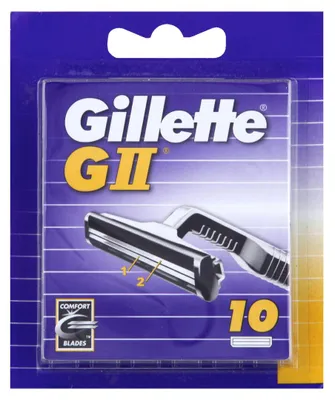 Zdjęcie produktu dla Gillette GII ostrza do maszynki do golenia i ostrza systemowe 10 sztuk 1 opakowanie