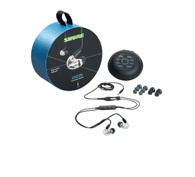 Produktbild von Shure AONIC 215 - In-Ear-Kopfhörer mit Einzelschallwandler und 3 5-mm-Kabel (transparent)