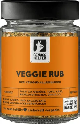 Produktbild von Veggie Rub, vegetarisches Grill Rub, vegetarische Gewürzzubereitung, 75g im Glas