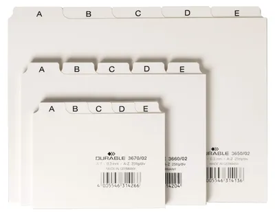 Obrázok produktu pre DURABLE Leitregister A - Z (A5 quer) 1 Stück weiß