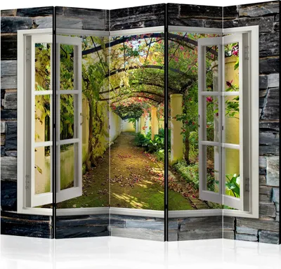 Zdjęcie produktu dla Parawan akustyczny Pejzaże 225x172 cm 5-częściowy szary