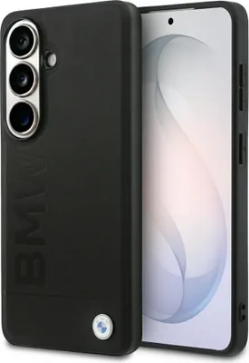 Obrázek produktu pro BMW pouzdro Galaxy S26 pravá kůže černá s reliéfem MagSafe logo kovové