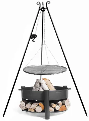 Produktbild von Feuerschale MONTANA Ø80cm mit Schwenkgrill 180cm Kurbel Grillstelle Grill Garten