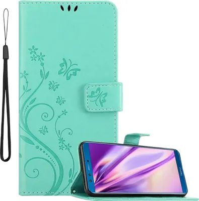 Obrázek produktu pro Cadorabo pouzdro pro Honor 9X LITE Protective Case in Turquoise Ochranný kryt mobilního telefonu pouzdro Flowers Flower