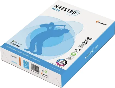 Produktbild von MAESTRO Kopierpapier extra 9457A60S DIN A4 60g weiß 500 Bl./Pack.
