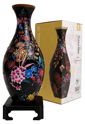Image de Puzzle 3D, vase à fleurs, motif floral élégant, 160 pièces, kit de bricolage DIY, modèle S1031