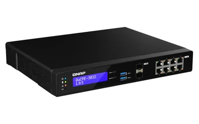 Produktbild von QNAP QuCPE-3032-C3558R-8G - Virtualisierungsanwendung - 10GbE, 2.5GbE - Cloud-verwaltet - Desktop