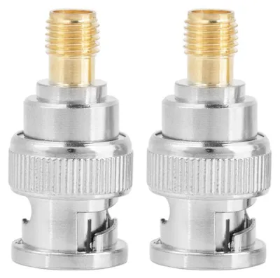 BNC-Stecker auf SMA-Buchse Adapter, 2 Stück, vergoldet