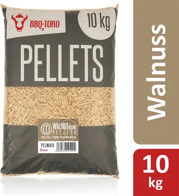 Image de Granulés BBQ-Toro Walnut Blend 100 % bois (principalement du noyer), 10 kg, pour barbecue, fumoir et bien plus encore