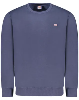 Produktbild von Herrenpullover aus Norwegen 1963: Blauer, gefütterter Rundhalspullover