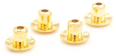 Produktbild von Vintageparts Ohrstopper für Ohrstecker aus Messing, 18K Goldbeschichtung, 4 Stück