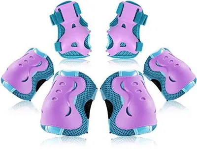 Productafbeelding van Beschermset voor kinderen - kniebeschermers, elleboogbeschermers en polsbeschermers voor skates, skateboard, scooter en buitensport