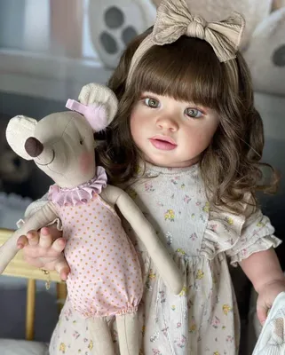 Reborn-Puppe Pippa 66 cm, lebensecht, Vinyl-Stoffkörper, Set
