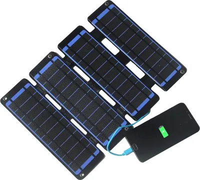Zdjęcie produktu dla składany panel słoneczny 13W 5V Przenośna monokrystaliczna krzemowa ładowarka słoneczna Mini panel słoneczny o dużej mocy z podwójnym wyjściem USB