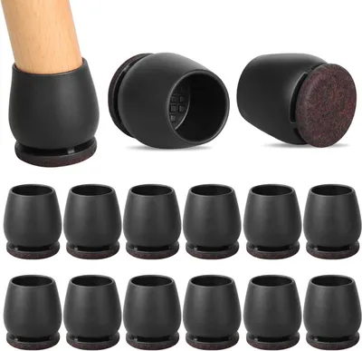 Obrázok produktu pre Chrániče noha stoličky 28-32 mm, 24 kusov, čierna TPE, pre stoličky